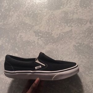 BLACK SLIP ON VANS (Size 8 M)